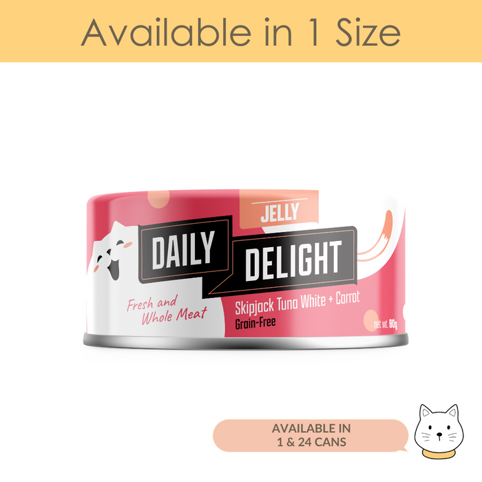 Daily Delight Skipjack Tuna White with Carrot in Jelly Wet Cat Food 80g