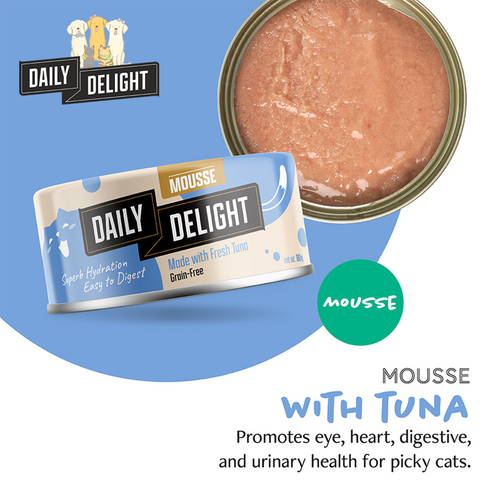 Daily Delight Mousse with Tuna Wet Cat Food 80g