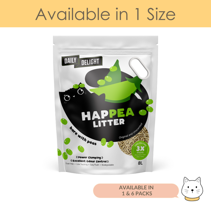 Daily Delight Happea Bare with Peas (Unscented) Cat Litter 8L