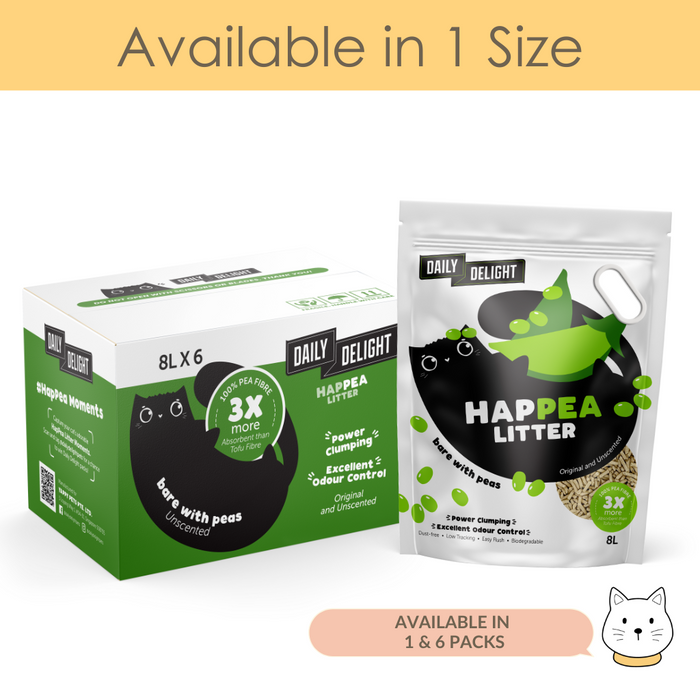 Daily Delight Happea Bare with Peas (Unscented) Cat Litter 8L