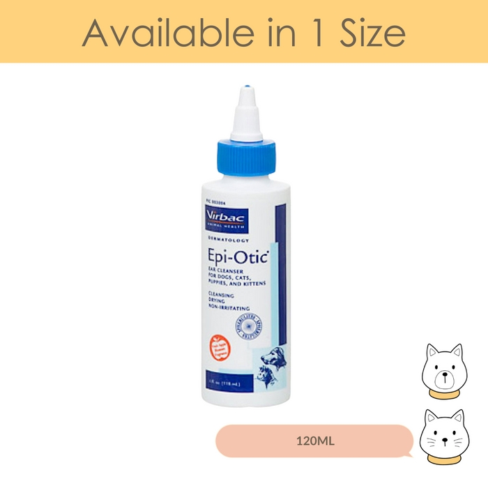 Virbac Epi-Otic Ear & Skin Cleanser for Cats & Dogs 120ml