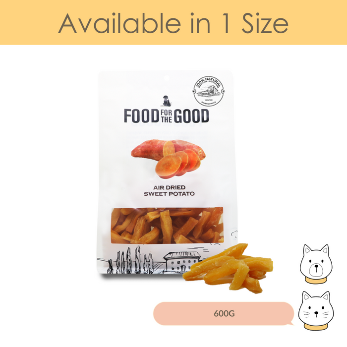 Food For The Good Air Dried Sweet Potato Cat & Dog Treat 600g
