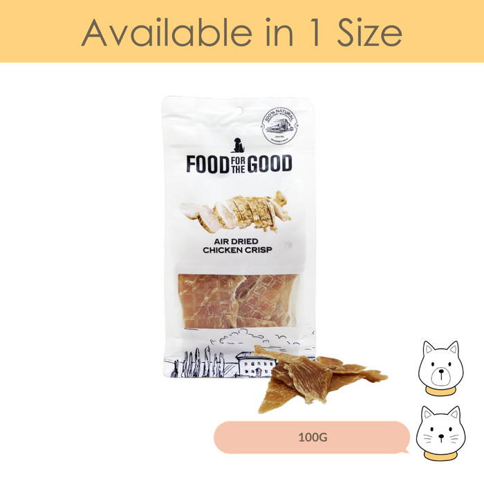 Food For The Good Air Dried Chicken Crisp Cat & Dog Treat 100g