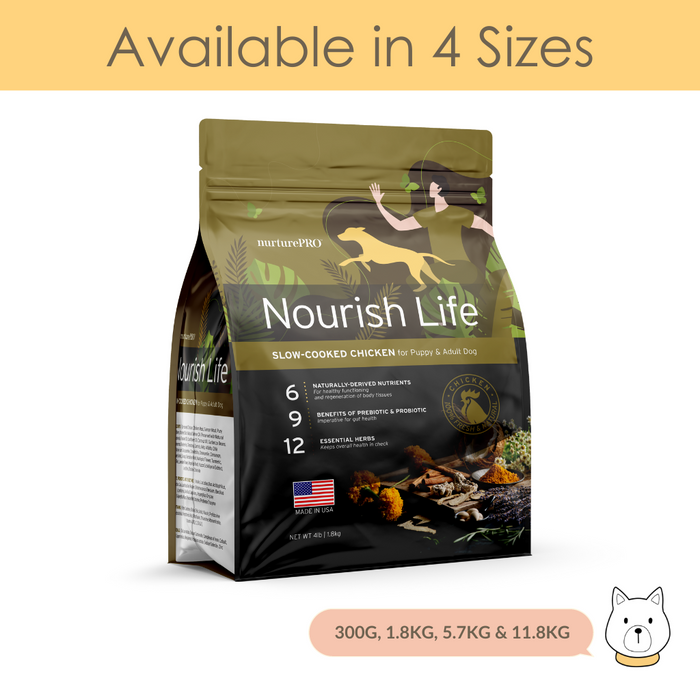 Nurture Pro Nourish Life Slow-Cooked Chicken Dry Dog Food for Puppy & Adult Dog