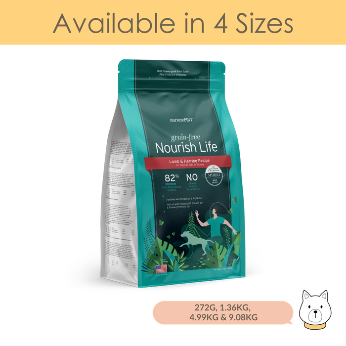 Nurture Pro Nourish Life Grain-Free Joint Health Lamb & Herring Recipe Dry Dog Food for All Life Stages