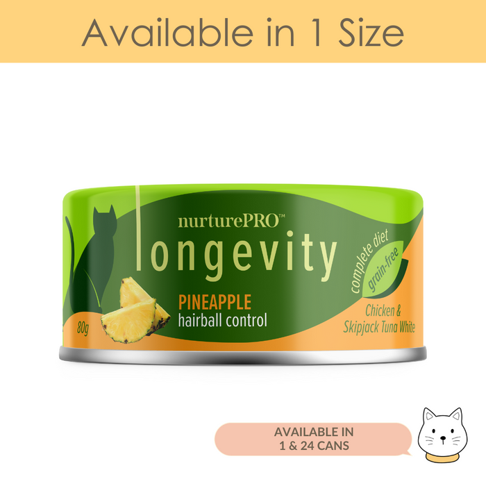 Nurture Pro Longevity Grain-Free Chicken & Skipjack Tuna Meat with Pineapple Wet Cat Food 80g