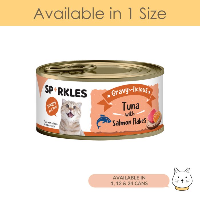 Sparkles Gravylicious Tuna & Salmon Flakes Wet Cat Food 80g