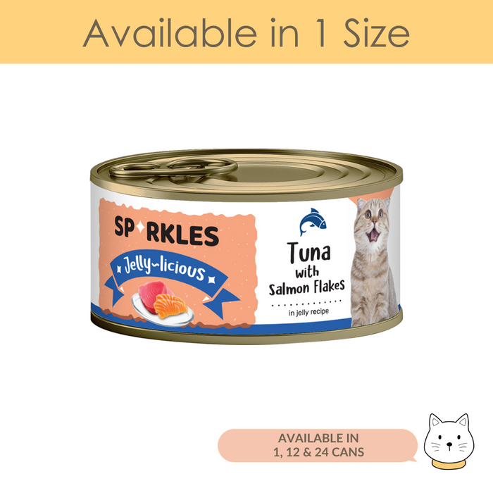 Sparkles Jellylicious Tuna & Salmon Flakes Wet Cat Food 80g
