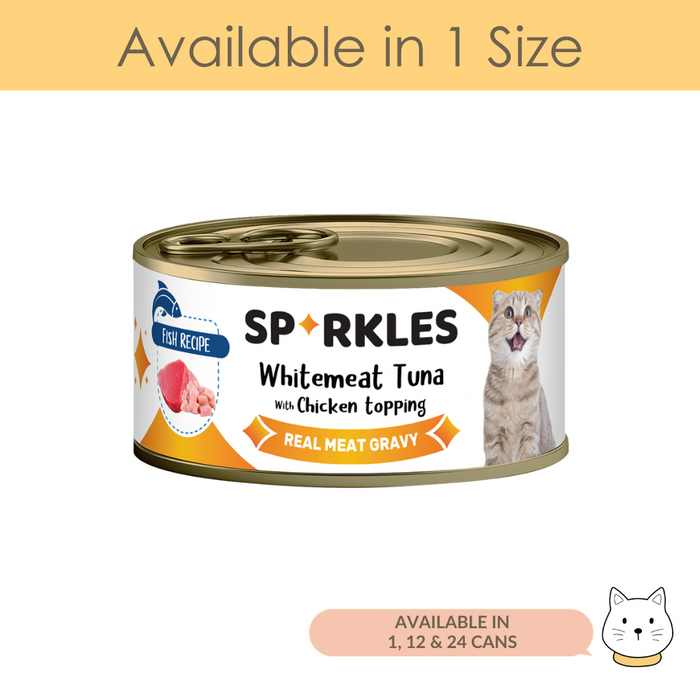 Sparkles Colours Whitemeat Tuna & Chicken Wet Cat Food 2.5oz (70g)