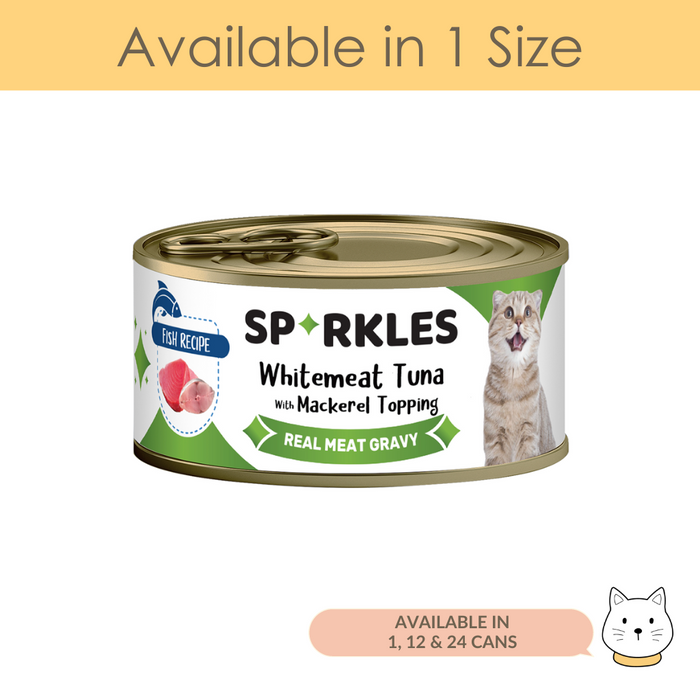 Sparkles Colours Whitemeat Tuna & Mackerel Wet Cat Food 2.5oz (70g)