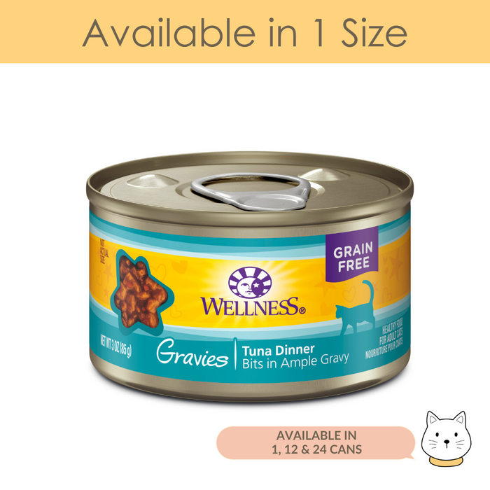 Wellness Complete Health Gravies Tuna Dinner Wet Cat Food 3oz (85g)