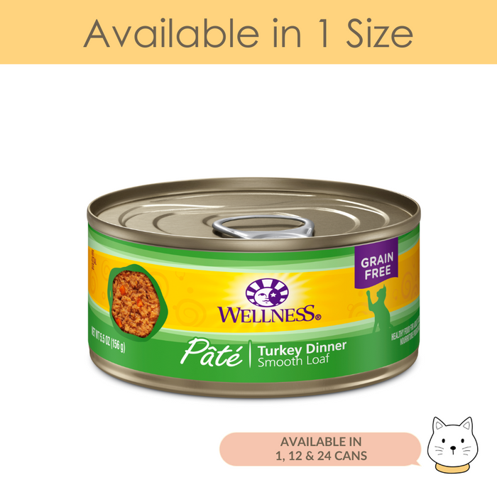 Wellness Complete Health Pate Turkey Wet Cat Food 5.5oz (156g)