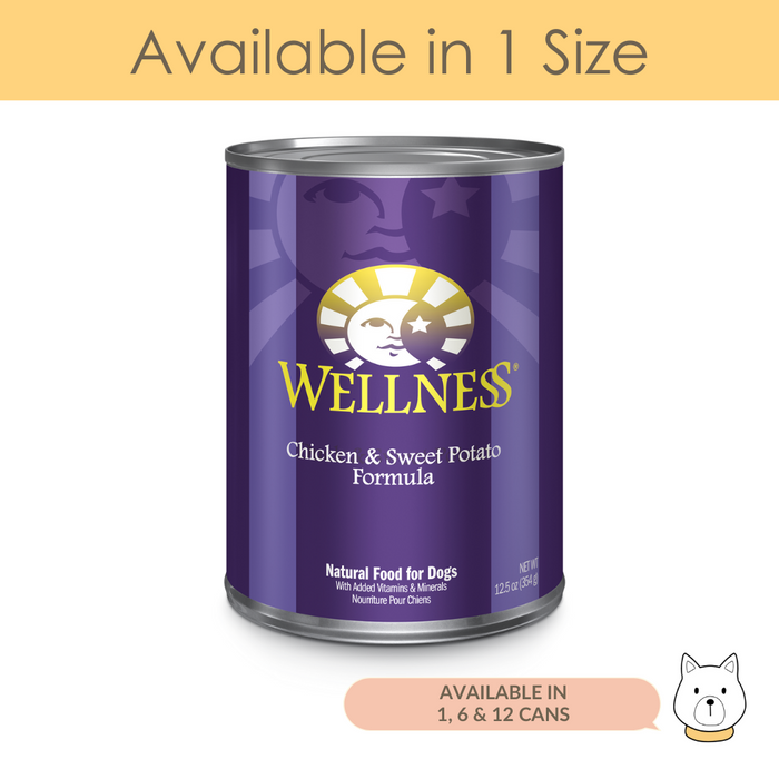 Wellness Complete Health Chicken & Sweet Potato Wet Dog Food 12.5oz (345g)