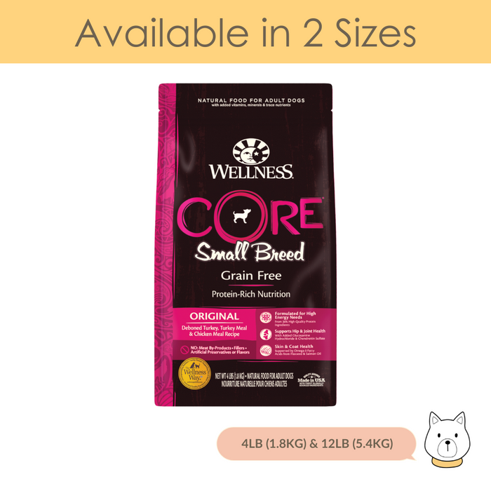 Wellness Core Small Breed Grain Free Original Dry Dog Food