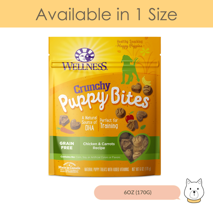 Wellness Puppy Bites Crunchy Chicken & Carrots Dog Treats 6oz (170g)