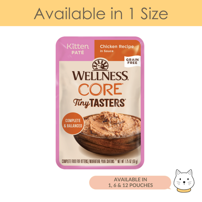 Wellness Core Tiny Tasters Pate Kitten (Chicken) Wet Cat Food 1.75oz (50g)