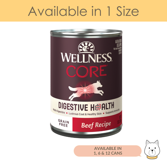 Wellness Digestive Health Beef Recipe Wet Dog Food 13oz (368g)
