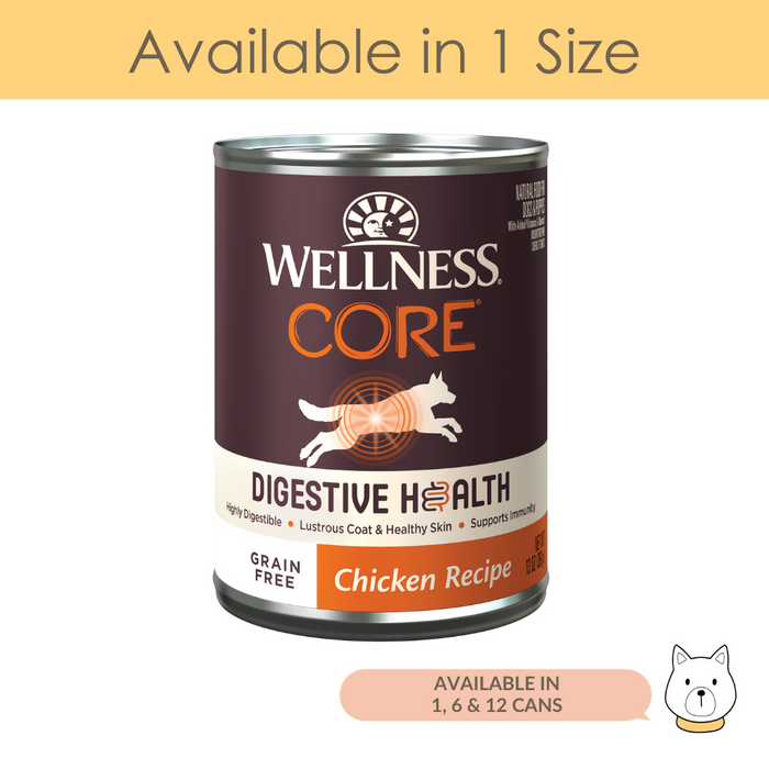 Wellness Digestive Health Chicken Recipe Wet Dog Food 13oz (368g)