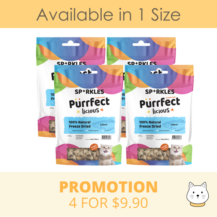 Sparkles Purrfectlicious Freeze Dried Salmon Cat Treat 25g