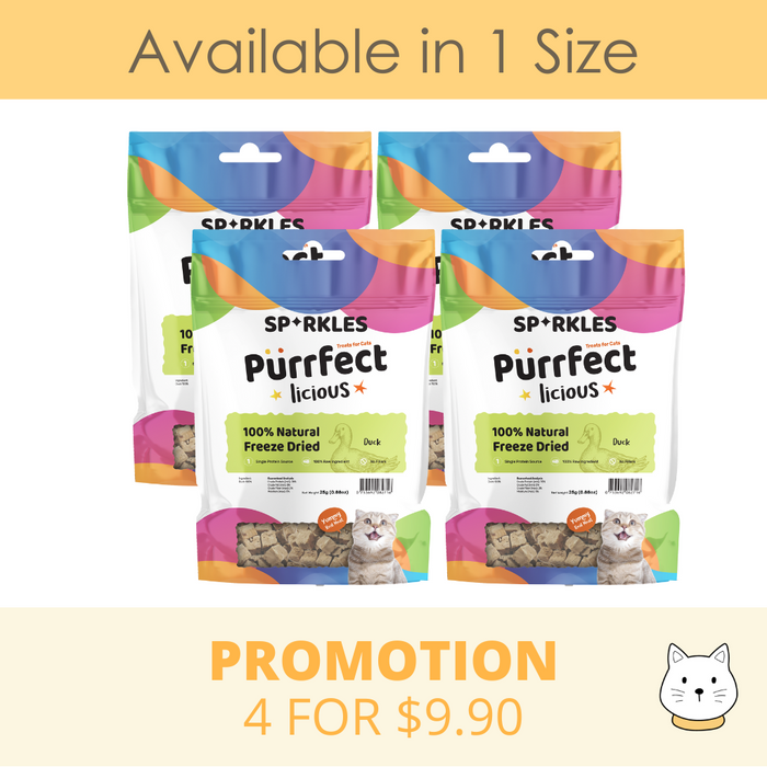 Sparkles Purrfectlicious Freeze Dried Duck Cat Treat 25g