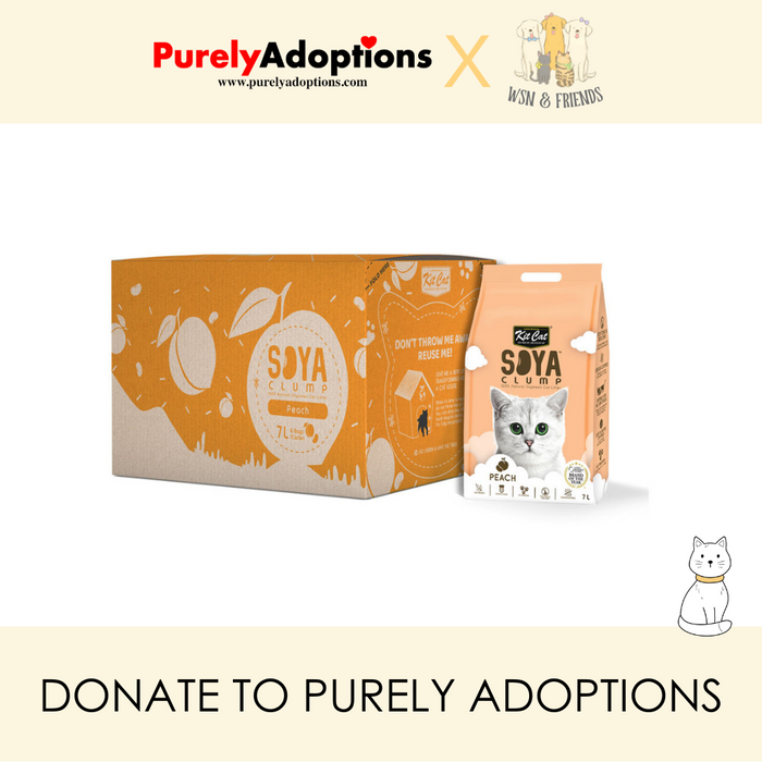 [DONATE] Kit Cat Soybean Soya Clump Peach Cat Litter 7L x 6 bags
