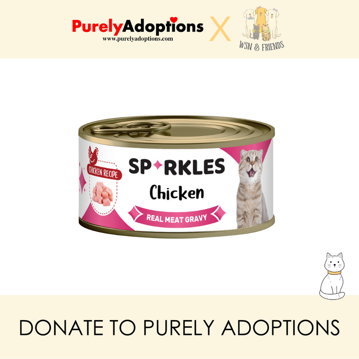 [DONATE] Sparkles Colours Chicken Wet Cat Food 70g x 24 cans (1 Carton)