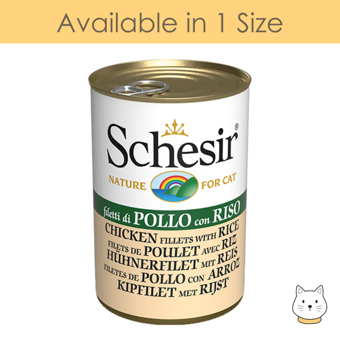 Schesir Chicken Fillets with Rice in Jelly Wet Cat Food 140g