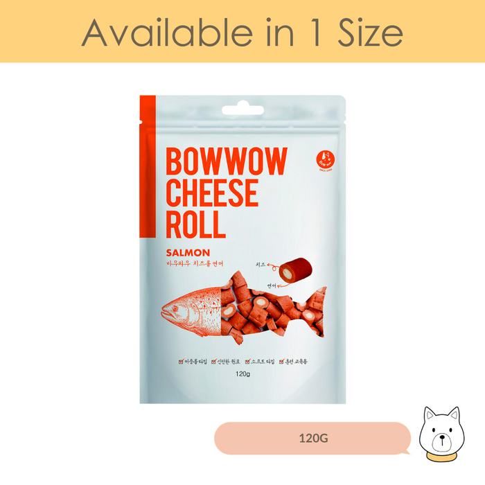 Bow Wow Cheese & Salmon Cheese Roll Dog Treat 120g