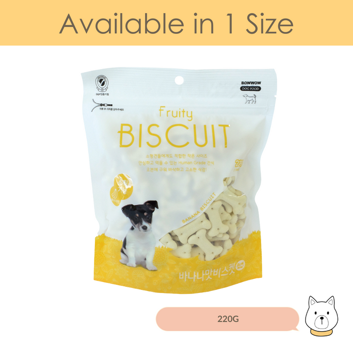 Bow Wow Fruity Biscuit Banana Dog Treat 220g