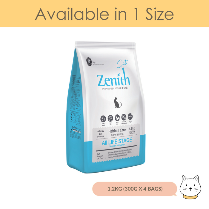 Bow Wow Zenith Cat Hairball (Salmon & Chicken) Dry Cat Food 1.2kg