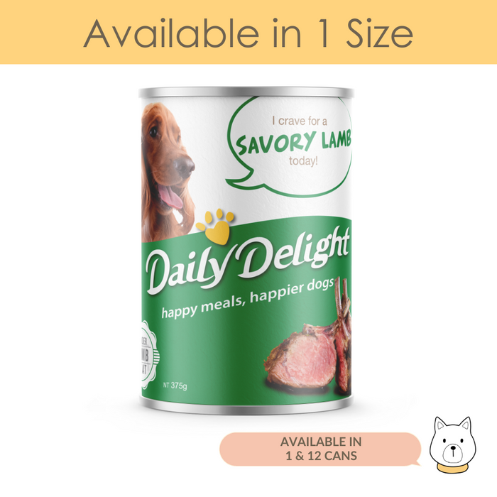 Daily Delight Savory Lamb Wet Dog Food 375g
