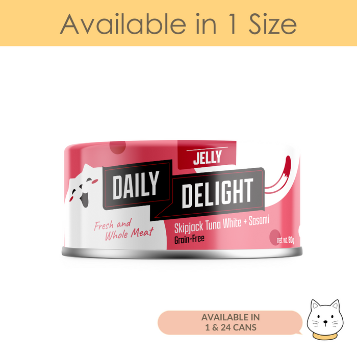 Daily Delight Skipjack Tuna White with Sasami in Jelly Wet Cat Food 80g