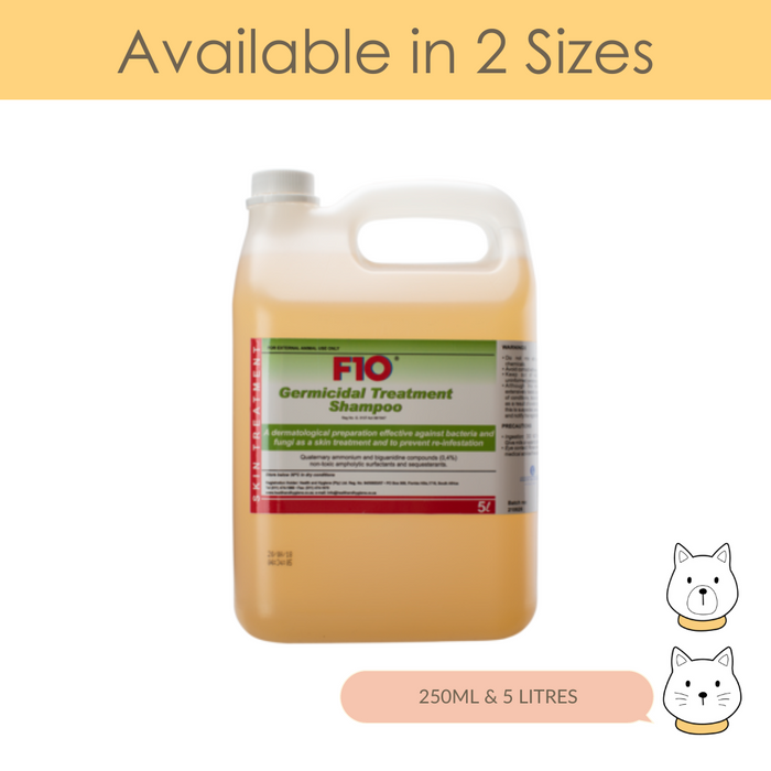 F10 Germicidal Treatment Shampoo for Pets