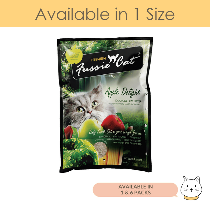 Fussie Cat Bentonite Cat Litter Apple Delight 10L (4.3kg)