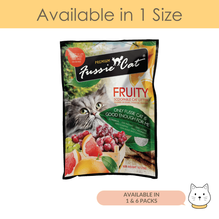 Fussie Cat Bentonite Cat Litter Fruity 10L (4.3kg)