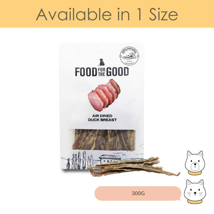 Food For The Good Air Dried Duck Breast Cat & Dog Treat 300g