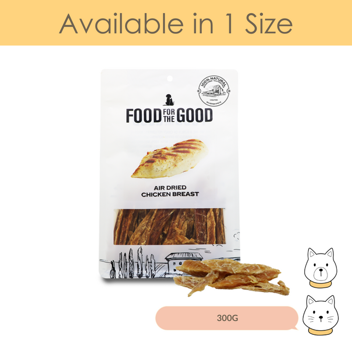 Food For The Good Air Dried Chicken Breast Cat & Dog Treat 300g