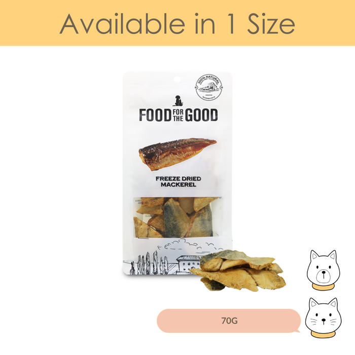 Food For The Good Freeze Dried Mackerel Cat & Dog Treat 70g