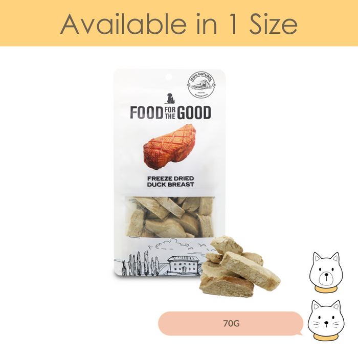 Food For The Good Freeze Dried Duck Breast Cat & Dog Treat 70g