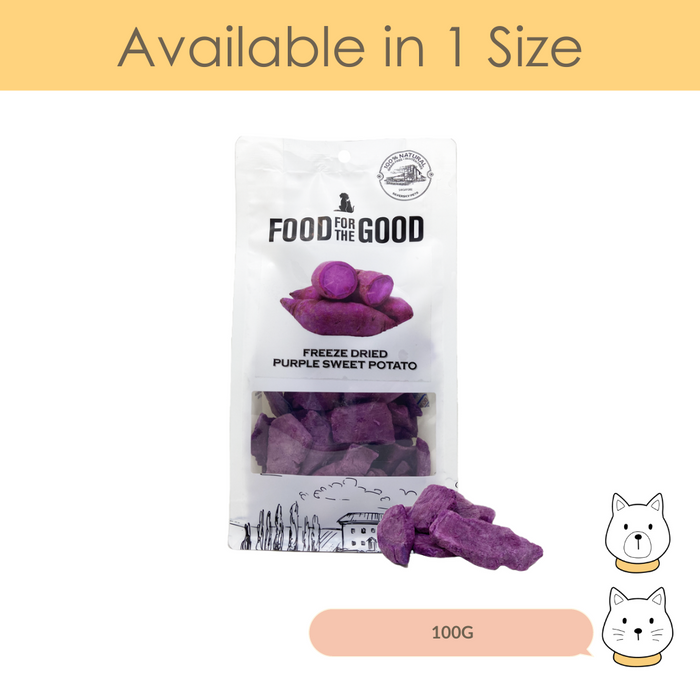 Food For The Good Freeze Dried Purple Sweet Potato Cat & Dog Treat 100g