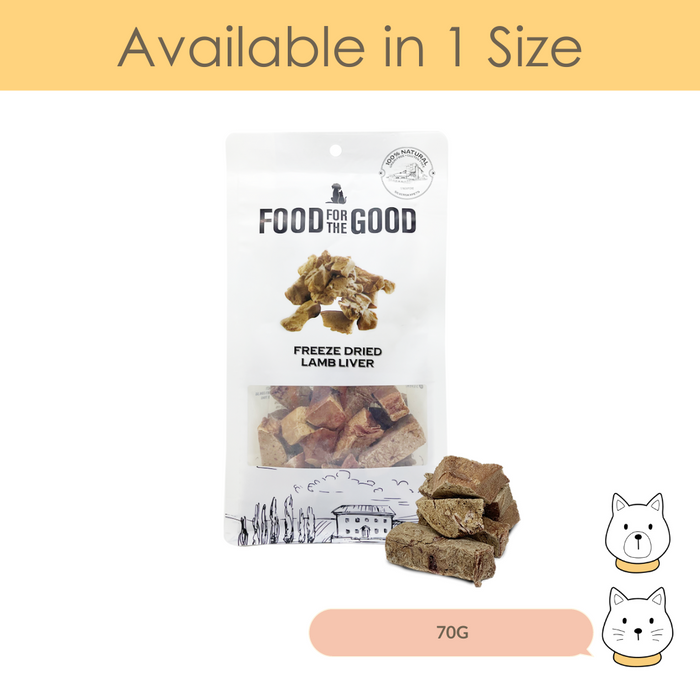 Food For The Good Freeze Dried Lamb Liver Cat & Dog Treat 70g