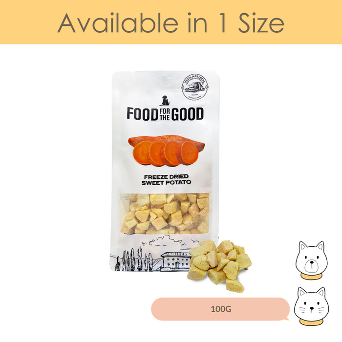 Food For The Good Freeze Dried Sweet Potato Cat & Dog Treat 100g