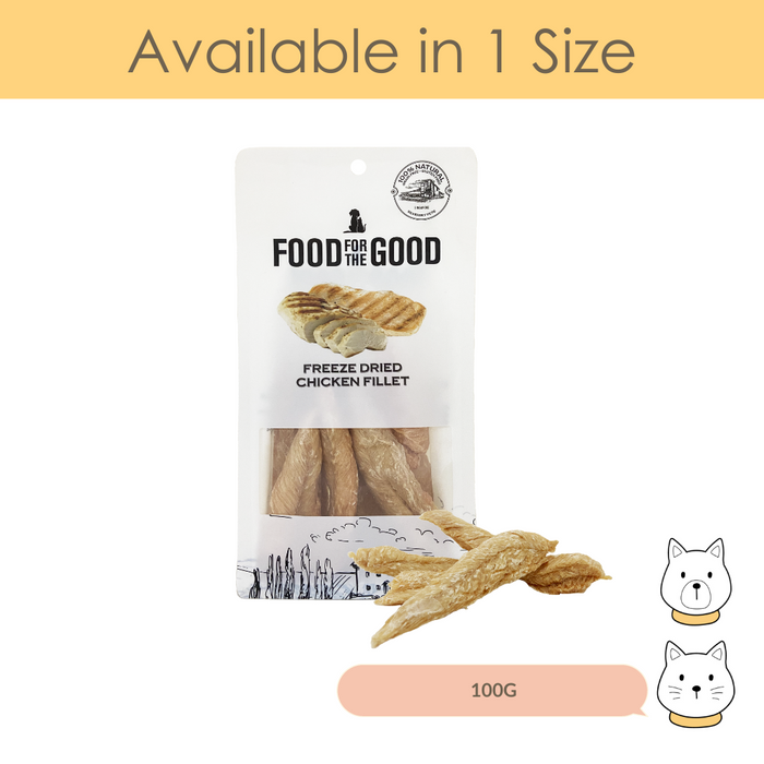 Food For The Good Freeze Dried Chicken Fillet Cat & Dog Treat 100g