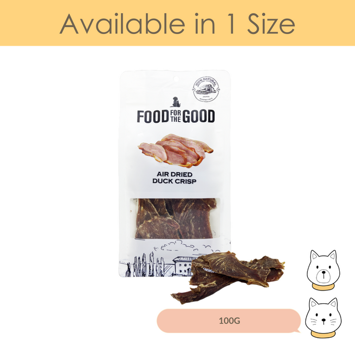 Food For The Good Air Dried Duck Crisp Cat & Dog Treat 100g