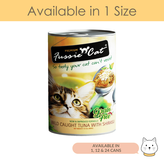 Fussie Cat Wild Caught Tuna with Shirasu Wet Cat Food 400g