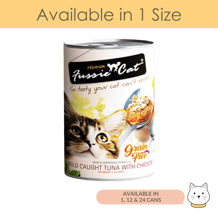 Fussie Cat Wild Caught Tuna & Chicken Wet Cat Food 400g