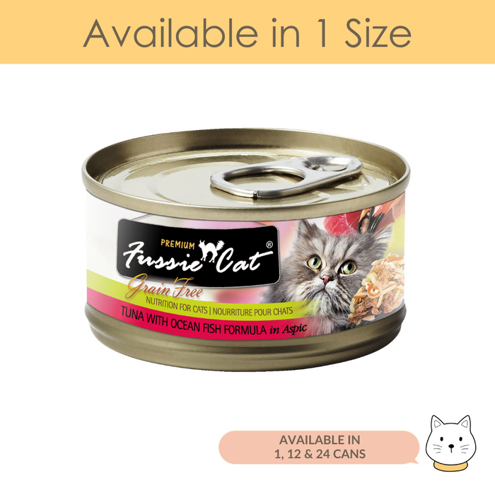 Fussie Cat Black Label Premium Tuna with Ocean Fish Wet Cat Food 80g