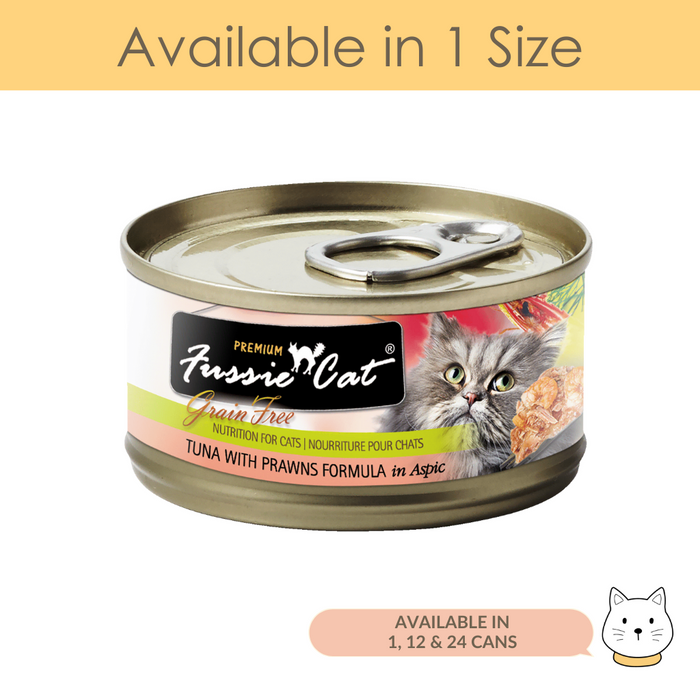 Fussie Cat Black Label Premium Tuna with Prawns Wet Cat Food 80g