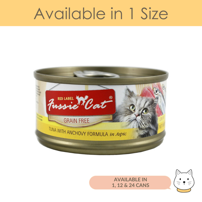 Fussie Cat Red Label Tuna with Anchovy Wet Cat Food 80g