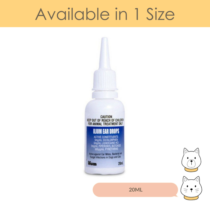 Ilium Ear Drop for Cats & Dogs 20ml